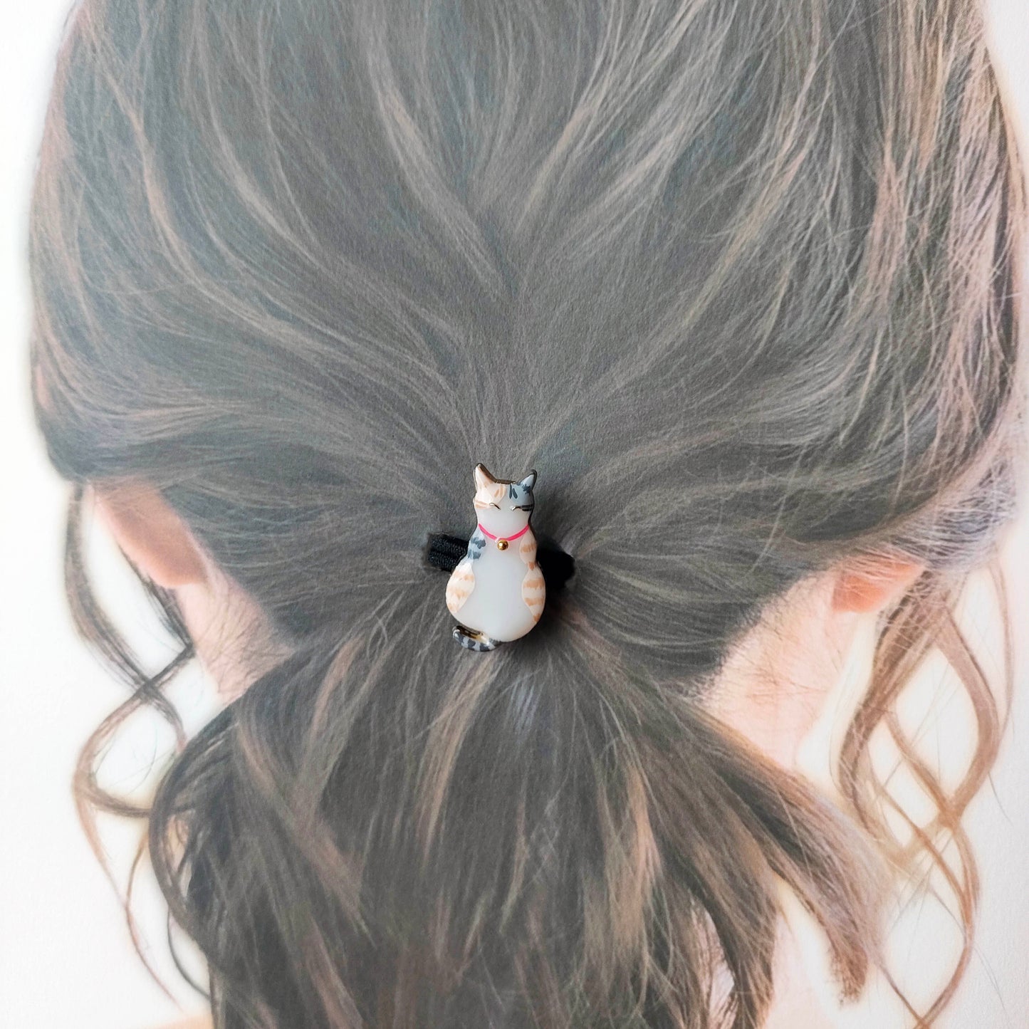 まどろみ猫 ヘアゴム