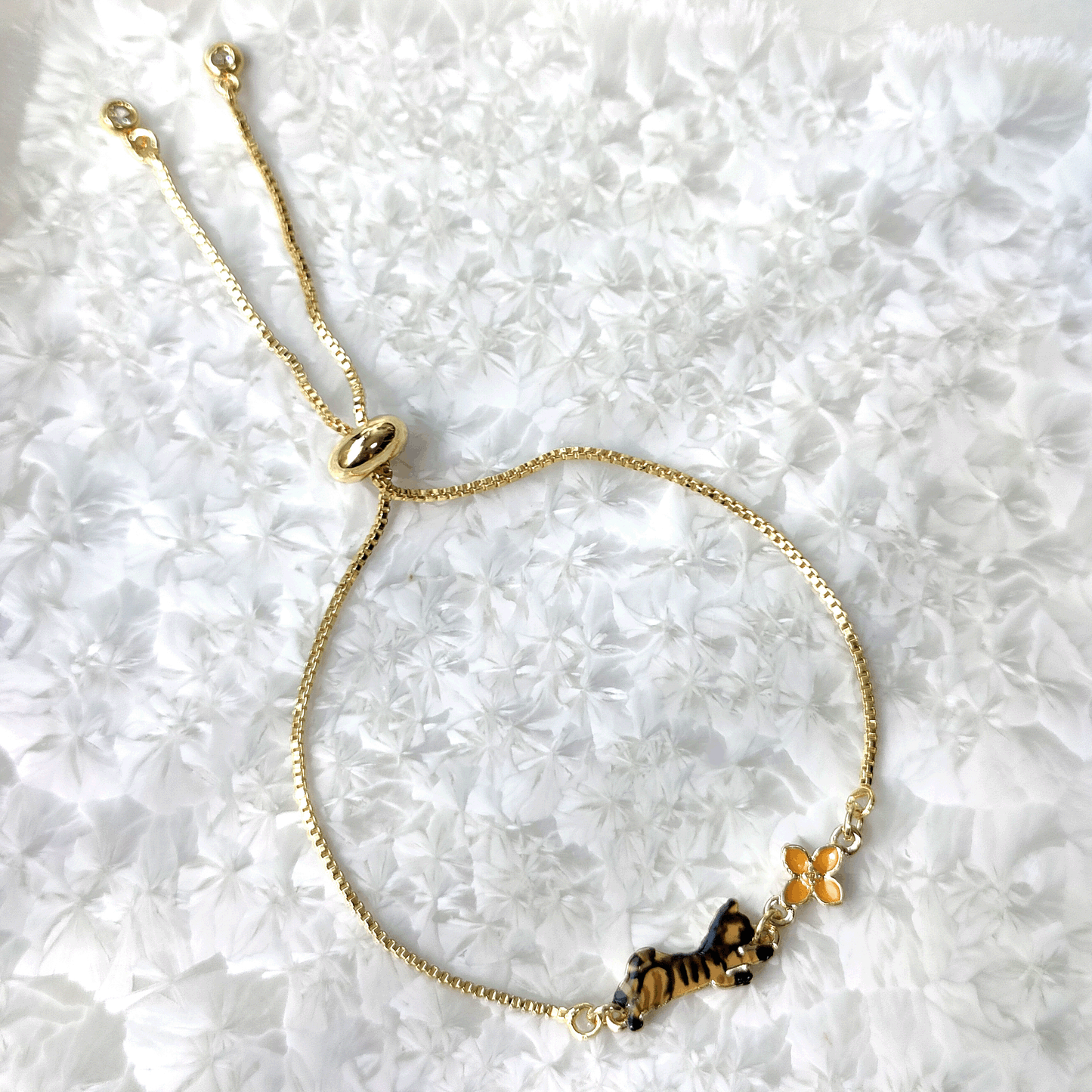 猫とお花見ブレスレット ＊ 桜
