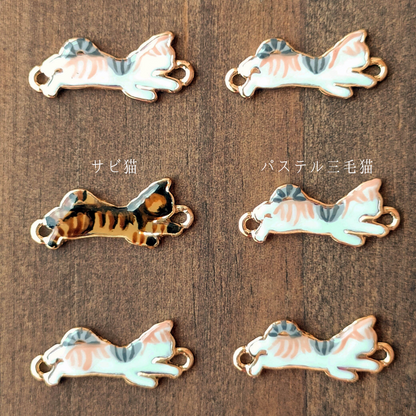 猫とお花見ブレスレット
